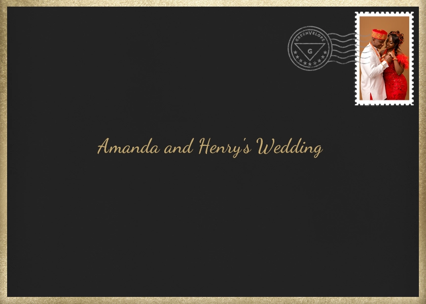 Sealed envelope from Amanda & Henry